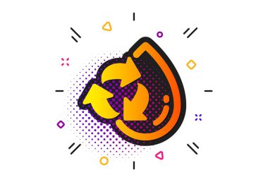 Su damlası simgesi. Temiz su işaretini geri dönüştürün. Vektör