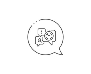 Zaman yönetimi satırı simgesi. Saat işareti. Izle. Vektör