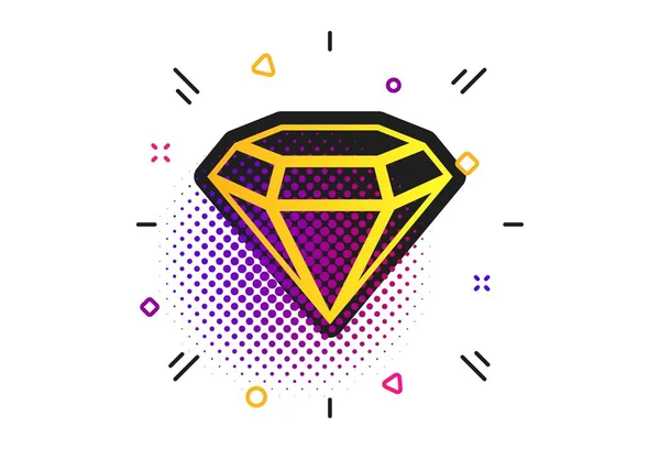 Icono de signo de diamante. Símbolo joyería. Piedra de gema. Vector — Vector de stock