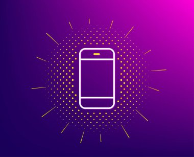 Akıllı telefon simgesi. Cep telefonu veya telefon işareti. Vektör