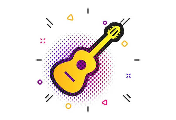 Signo de guitarra acústica icono. Símbolo musical. Vector — Vector de stock