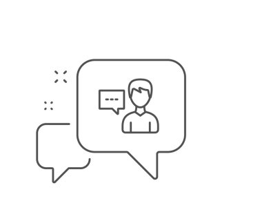 Kullanıcı iletişim hattı simgesi. Profil işareti. Vektör