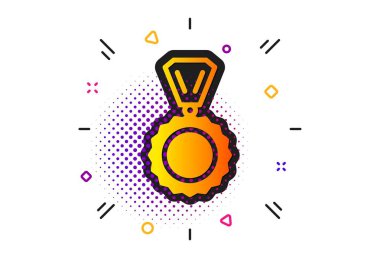 Ödül Madalyası simgesi. Kazanan başarı. Vektör