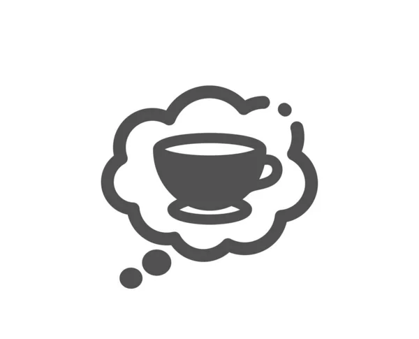 Coffee cup icon. Hot cappuccino sign. Speech bubble. Vector — Stock Vector