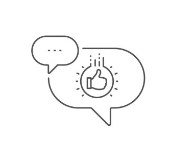 El çizgisi simgesi gibi. Başparmak yukarı parmak işareti. Vektör