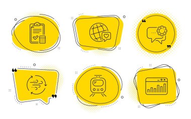 Dünya markası, Çalışanlar messenger ve Rüzgar enerjisi simgeleri ayarlayın. Vektör