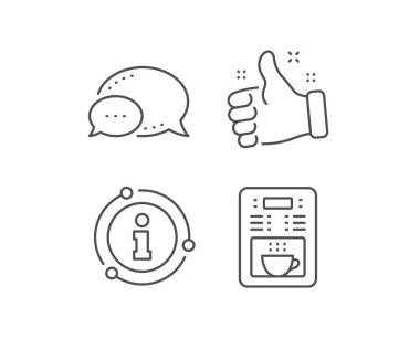 Kahve makinesi çizgi simgesi. Otomat işareti. Çay yap. Vektör