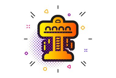 Carousels simgesi. Eğlence cazibe Park işareti. Vektör