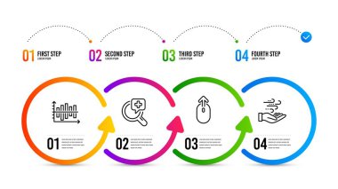 Tıbbi analizler, Diyagram grafiği ve simgeleri ayarlayın yukarı kaydırın. Rüzgar enerjisi işareti. Vektör