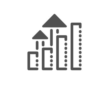 Analiz grafiği simgesi. Sonuç grafiği işareti. Trafik yönetimi. Vektör