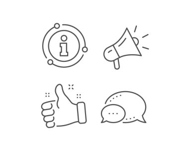 Megafon hattı simgesi. Reklam cihazı işareti. Marka elçisi. Vektör