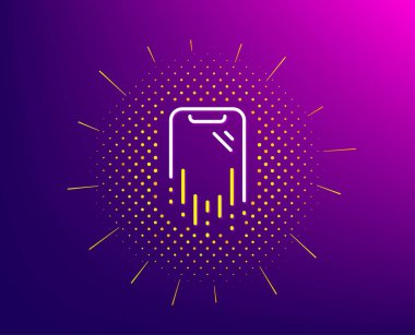 Akıllı telefon kurtarma satırı simgesi. Telefon yedekleme işareti. Mobil cihaz. Vektör