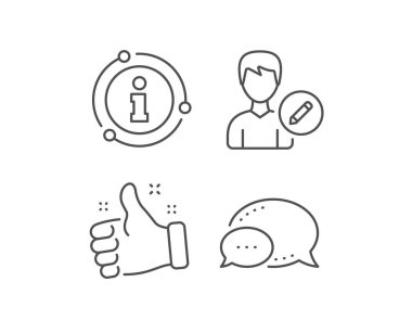 Kullanıcı satırı simgesini düzenle. Erkek Profil işareti. Vektör