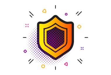 Kalkan simgesi. Koruma veya Güvenlik işareti. Vektör