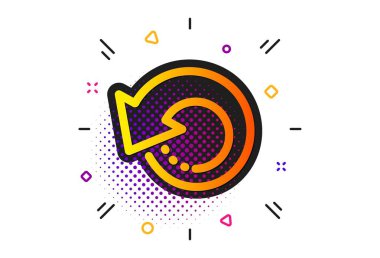 Kurtarma bilgileri simgesi. Yedekleme veri işareti. Bilgileri geri yükleyin. Vektör