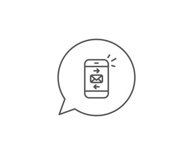 Adres satırı simgesi. Akıllı telefon iletişim işareti. Vektör