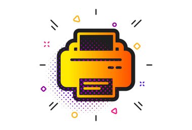 Yazıcı simgesi. Çıktı aygıtı işareti. Vektör