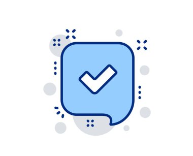 Satır simgesini onaylayın. Kabul edilen veya onaylanan işaret. Vektör