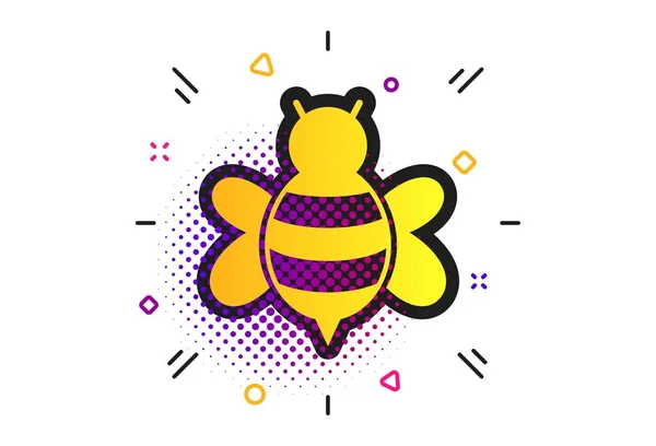 Bienenzeichen-Symbol. Honigbiene oder Apis-Symbol. Vektor — Stockvektor
