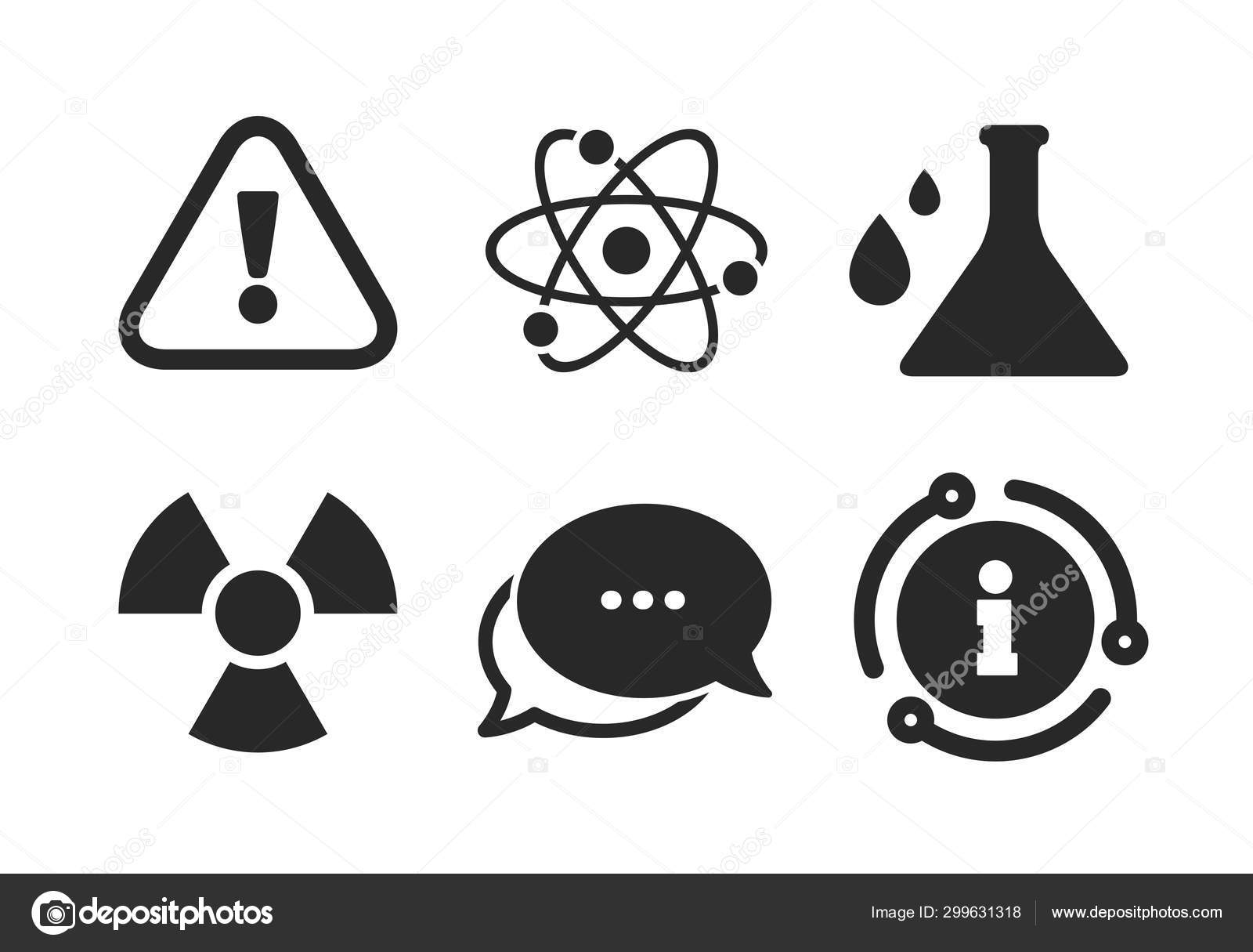 주의 방사선 아이콘입니다. 화학 플라스크. 벡터 스톡 벡터 - ©Blankstock 299631318, image size:1600x1215