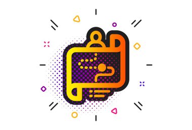 Yolculuk yolu haritası simgesi. Proje işlem işareti. Vektör