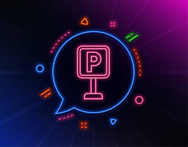 Park hattı simgesi. Otopark tabelası. Vektör