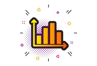 Diyagram grafik simgesi. Sütun grafik işareti. Vektör