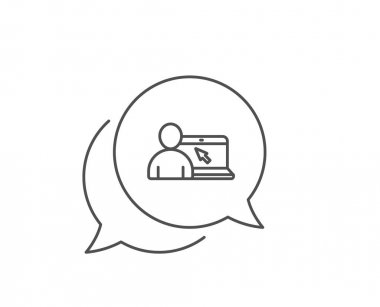 Online Eğitim satır simgesi. Not defteri işareti. Vektör