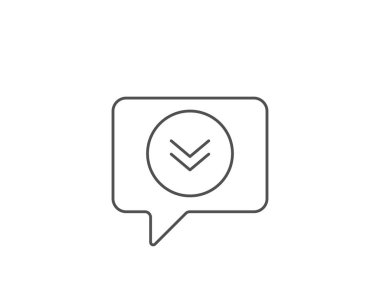 Düğme çizgisi simgesini aşağı kaydırın. Kaydırma ekran işareti. Sayfayı kaydırın. Vektör