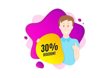 %30 İndirim. Satış teklif fiyat işareti. Vektör