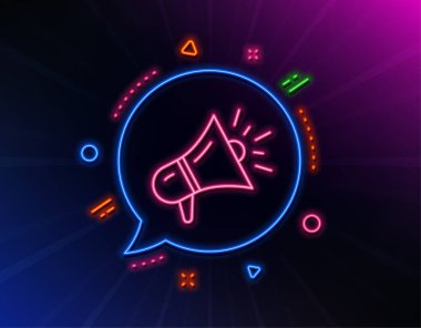 Megafon hattı simgesi. Reklam cihazı işareti. Marka elçisi. Vektör