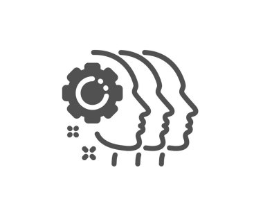 Çalışanlar takım çalışması simgesi. İşbirliği işareti. Geliştirme ortakları. Vektör