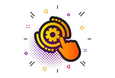 Cogwheel ayarları simgesi. Mühendislik araç işareti. Vektör