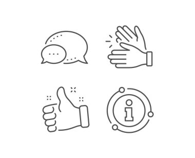 Alkışlama elleri çizgi simgesi. Alkış işareti. Vektör