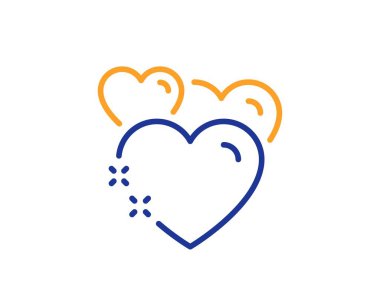 Kalp çizgisi simgesi. Aşk duygu işareti. Vektör