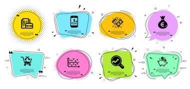 Tasarruf, Mobil finans ve Ödeme simgeleri ayarlayın. Boşluk, Nokta arsa ve Analytics işaretleri. Vektör