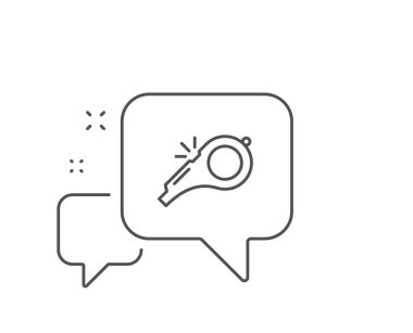 Islık çizgisi simgesi. Başlama işareti. Vektör