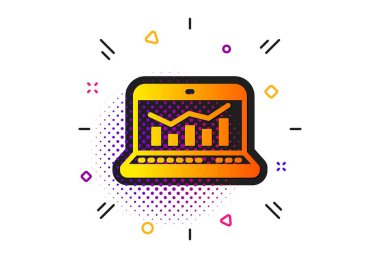 Pazarlama istatistikleri simgesi. Web analitiği sembolü. Vektör