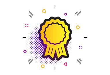 Ödül Madalyası simgesi. En iyi garanti sembolü. Vektör