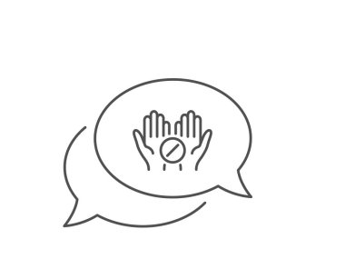 Tıbbi tablet satır simgesi. İlaç ilaçları işareti. Eczane ilaçları. Vektör