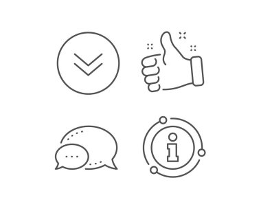 Düğme çizgisi simgesini aşağı kaydırın. Kaydırma ekran işareti. Sayfayı kaydırın. Vektör