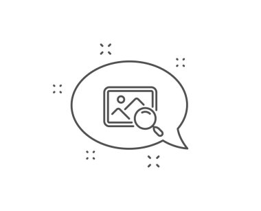 Fotoğraf satırı simgesini arayın. Resim işaretini bulun. Vektör