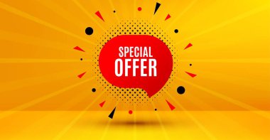 Özel teklif rozeti. İndirim afiş şekli. Vektör