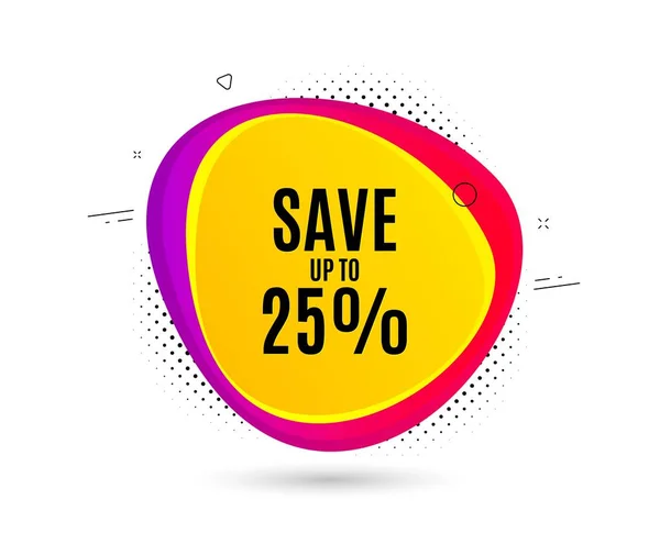 Save up to 25%. Discount Sale offer price sign. Vector — Stock Vector