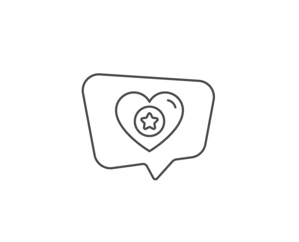 Szív-és Csillagvonal ikonja. Kedvenc, mint a megjelölés. Vektor — Stock Vector