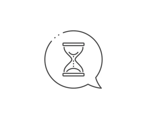 Icono de línea de reloj de arena del tiempo. Señal de reloj de arena. Vector — Archivo Imágenes Vectoriales