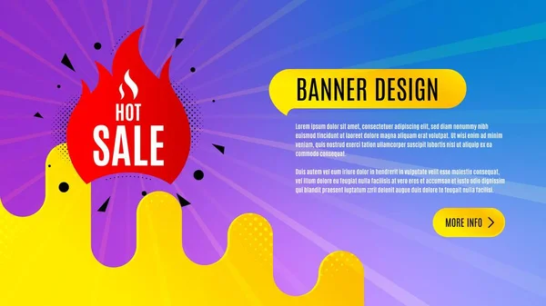 Insignia de venta caliente. Forma de banner de descuento. Vector — Archivo Imágenes Vectoriales