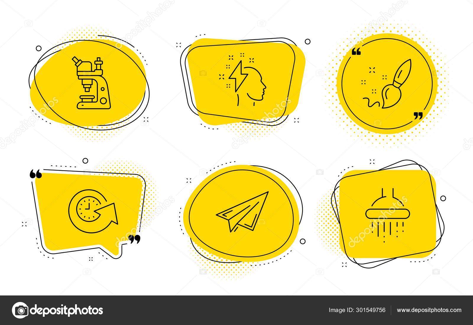 Tiempo De Actualización Pincel De Pintura E Iconos De