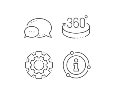 360 derece çizgi simgesi. Vr simülasyon işareti. Panoramik manzara. Vektör