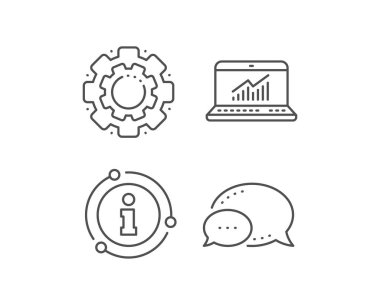 Veri Analizi ve İstatistik ler satır simgesi. Bilgisayar. Vektör